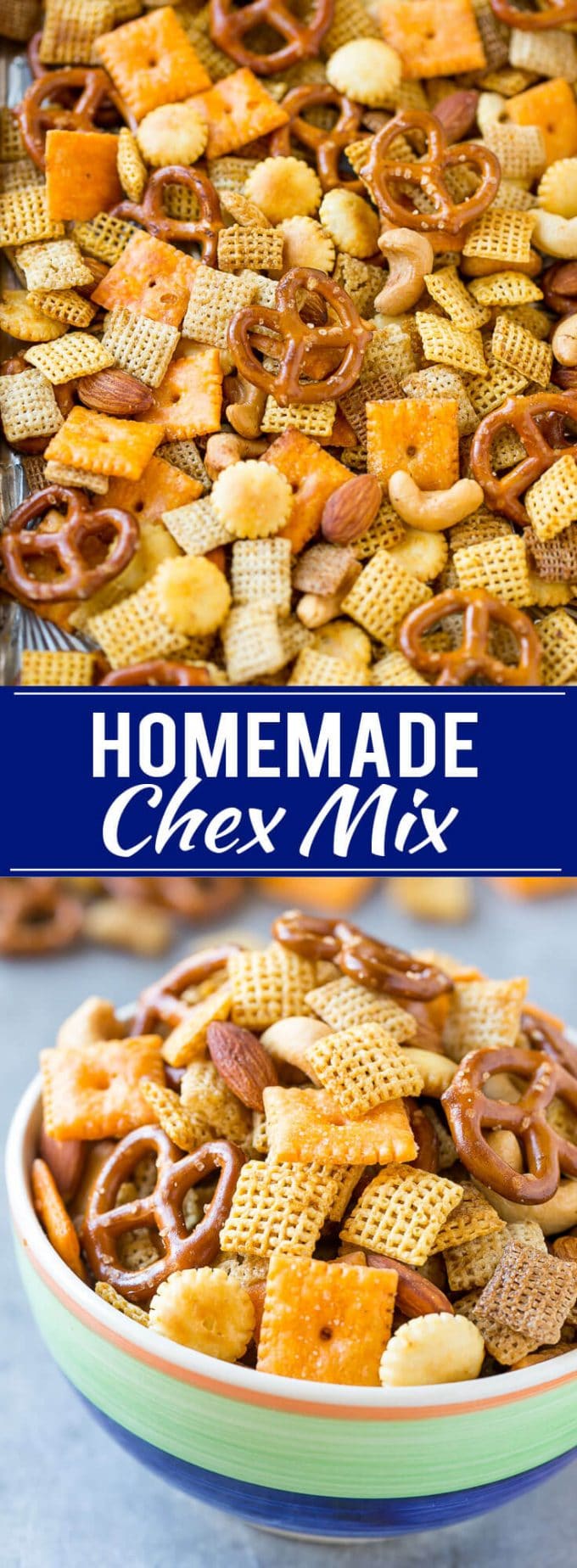 Receta casera de Chex Mix |  Mezcla de bocadillos |  Mezcla de fiesta |  Receta Chex Mix #chexmix #bretzels #crackers #snack #snackmix #dinneratthezoo