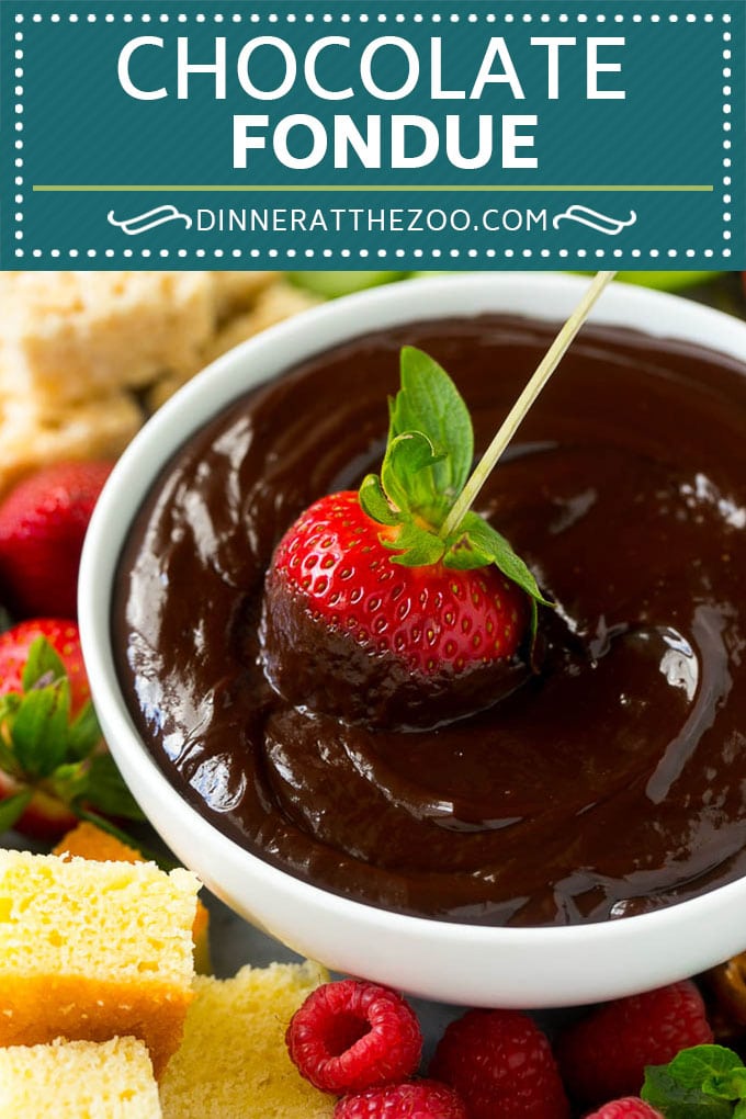 Receta de fondue de chocolate |  salsa de chocolate |  #Chocolate #postre # salsa de chocolate sin gluten #fonduta #dinneratthezoo