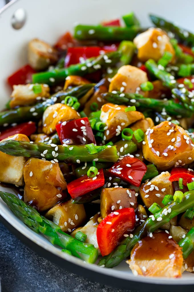 Pollo teriyaki salteado