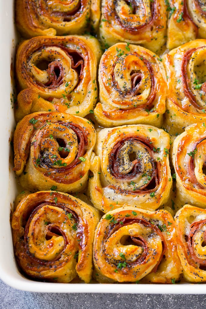 Rollitos de jamón y queso
