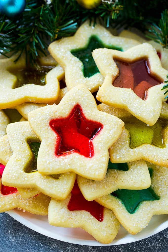 Galletas de vidrio de colores