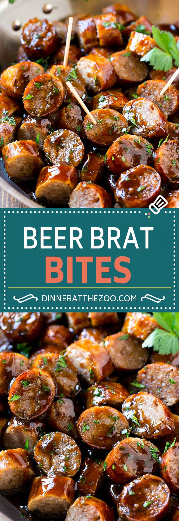 Receta de cerveza Brat Bite |  Aperitivo de salchicha |  Receta Bratwurst #sausage #bratwurst #starter #beer #dinneratthezoo