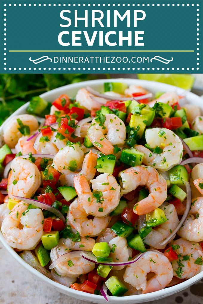 Receta de ceviche de camarones |  Camarones mexicanos |  Camarones marinados # langostinos #ceviche #cleaneating #healthy #lowcarb #keto #glutenfree #dinner #aperitif #dinneratthezoo