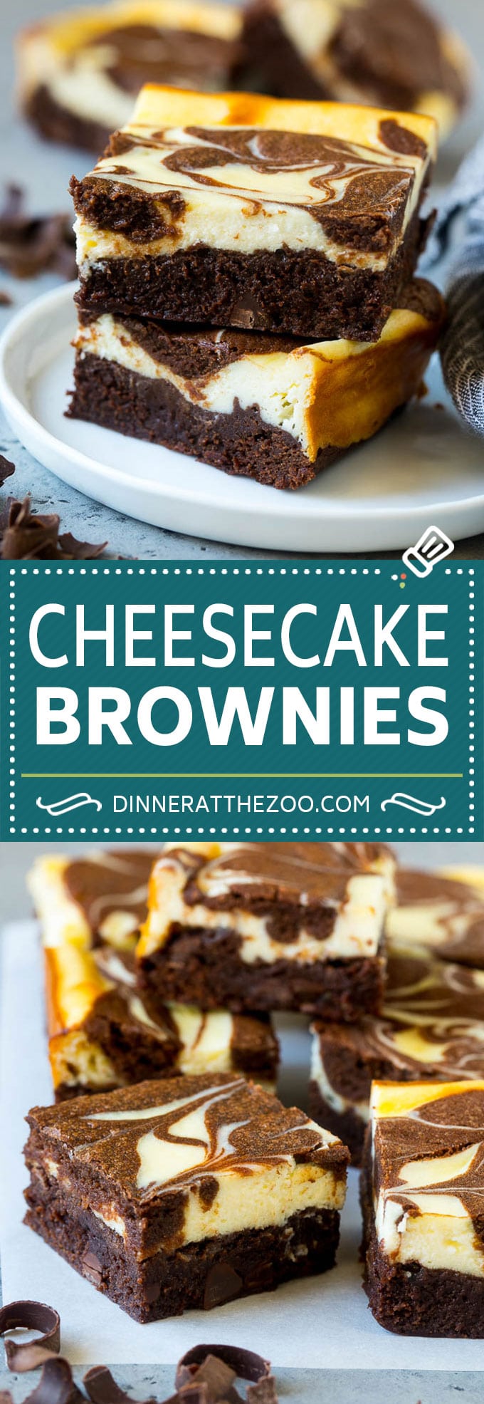 Receta de pastel de queso con brownies |  Brownies de queso crema |  Brownies caseros #brownies #queesecake #chocolate #postre #dinneratthezoo