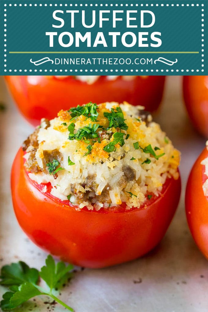 Receta de tomates rellenos |  Tomates rellenos de salchicha #tomates #salchicha #riz #dinner #dinneratthezoo