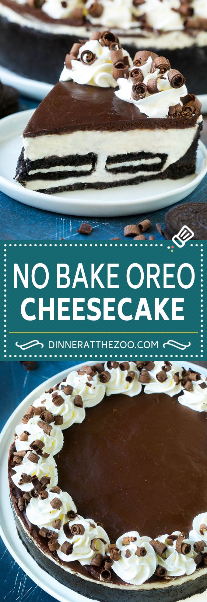 Receta de tarta de queso con Oreo |  Tarta de queso Oreo sin cocinar |  Cheesecake sin hornear #queesecake #oreo #chocolate #nobake #dessert #dinneratthezoo