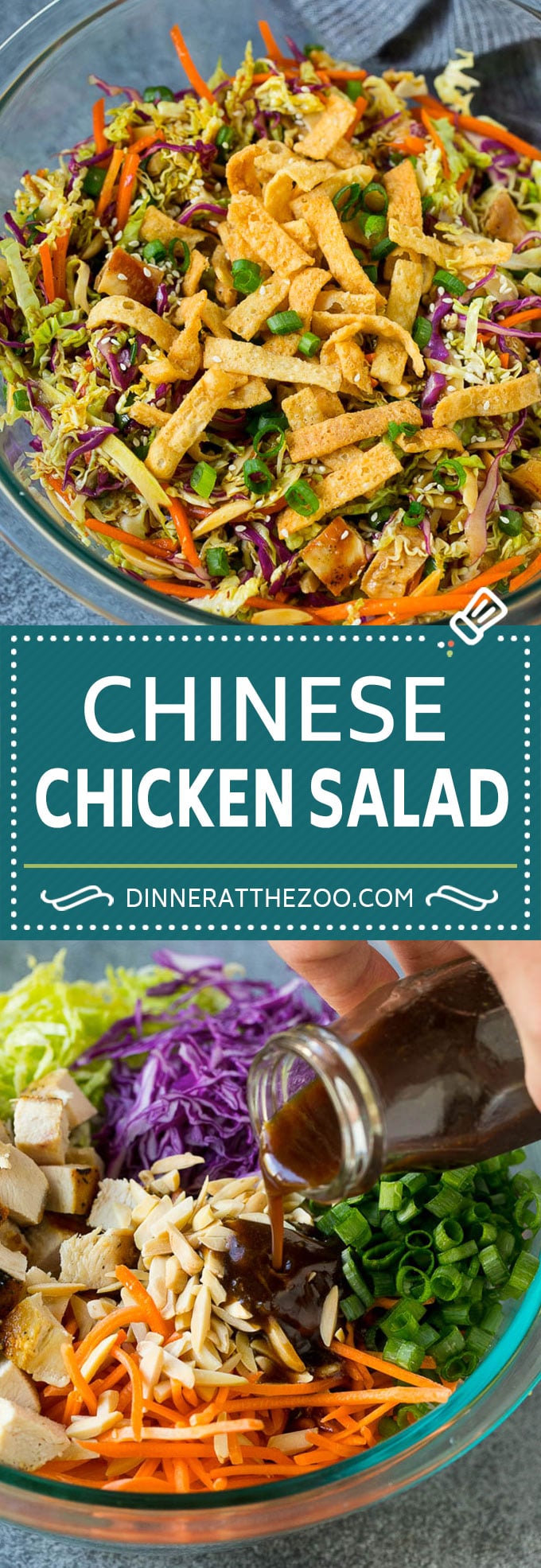 Receta de ensalada de pollo chino |  Ensalada asiática de pollo #ensalada #pollos #pollos #saladonaletto #pollo # cena #dinneratthezoo