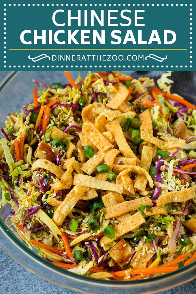 Receta de ensalada de pollo chino |  Ensalada asiática de pollo #ensalada #pollos #pollos #saladonaletto #pollo # cena #dinneratthezoo
