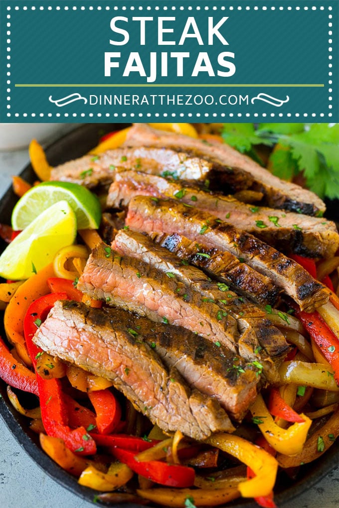 Receta de fajitas de bistec |  Fajitas de ternera |  Receta de bistec #fajitas #steak #beef #mexicanfood #dinner #dinneratthezoo