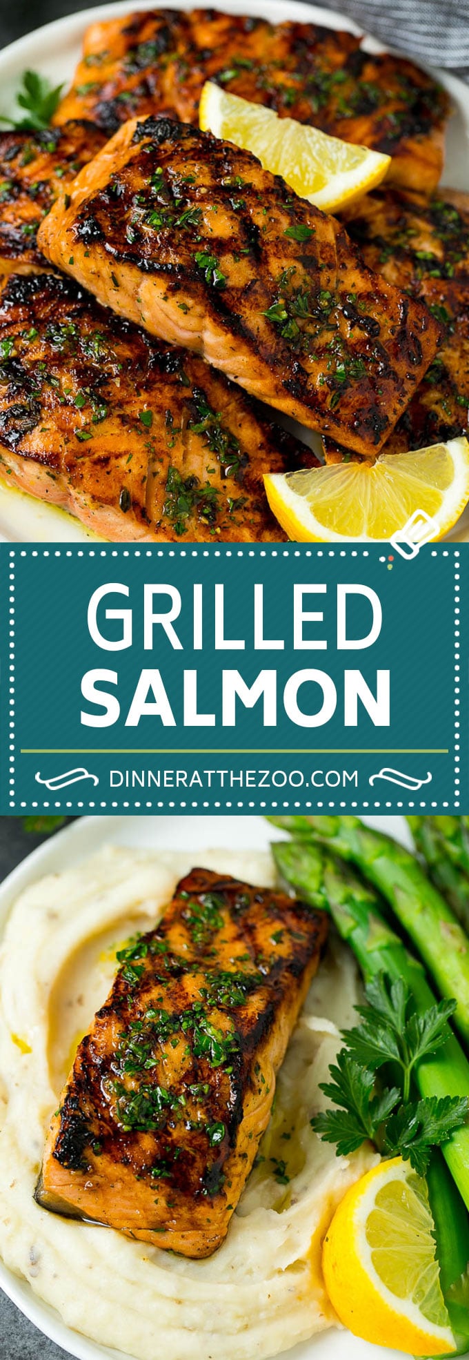 Receta de salmón a la parrilla |  Salmón Marinado |  Receta saludable de salmón #salmón # grill #mariscos # adobo # cena #dinneratthezoo