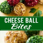 Receta de Bocadillo de Bola de Queso |  Receta de bolas de queso navideñas |  Bola de queso de nuez |  Bola de queso de arándano |  Mini bolas de queso