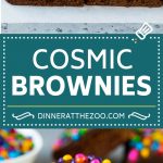 Receta de brownies cósmicos |  Brownies de cacao |  Brownies helados #brownies #chocolate #postre #Cazuelas online#sprinkles