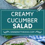 Receta de ensalada cremosa de pepino |  Ensalada de pepino alemán |  Ensalada de pepino # pepino #ensalada # cena # almuerzo #Cazuelas online#concombresalad