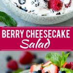 Receta de ensalada de tarta de queso con bayas |  Ensalada de frutas |  Ensalada de frutos rojos |  Ensalada de tarta de queso