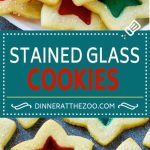 Galletas de vidrio de colores |  Galletas de vidrio de colores |  Galletas de azúcar |  galletas de Navidad