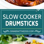 Receta de pierna de pollo en olla de cocción lenta |  Muslos de pollo cocidos a fuego lento |  Muslos de pollo a la barbacoa # pollo # pilones # cocción lenta # olla # bbq # cena #dinneratthezoo