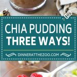 Receta de pudín de chía |  Pudín de chía con chocolate |  Pudín de coco y chía |  Pudín de frambuesa y chía #chia # pudín #desayunos #postre #vegan #glutenfree #dairyfree #dinneratthezoo