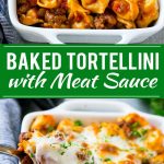 Tortellini al horno con salsa de carne Receta | Tortellini con queso | Receta de Tortellini | Receta de pasta al horno