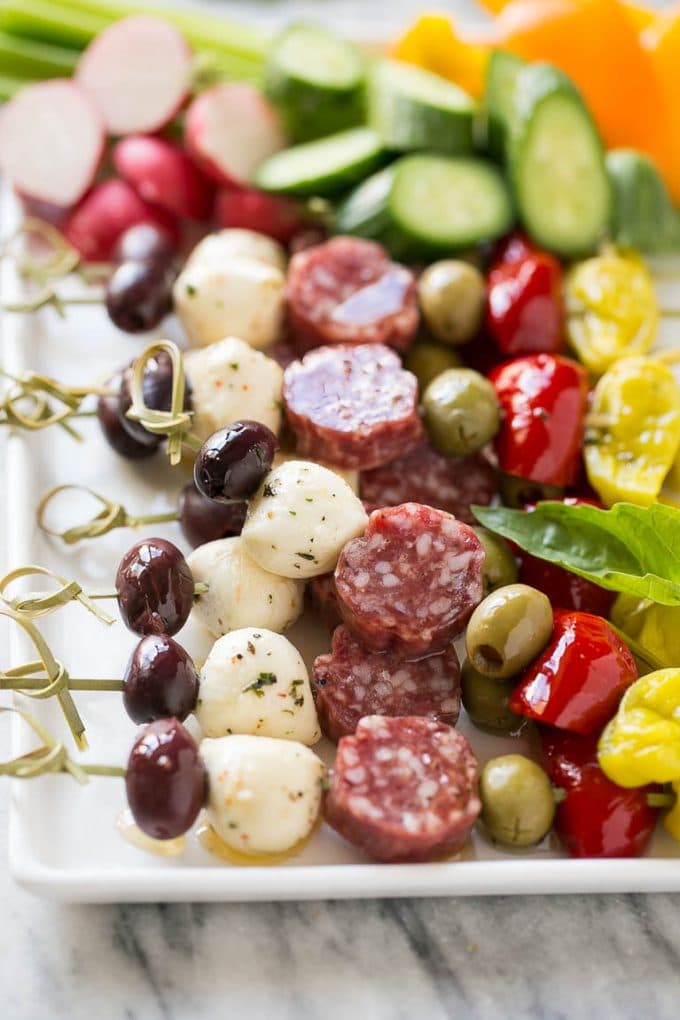 Brochetas de aperitivos