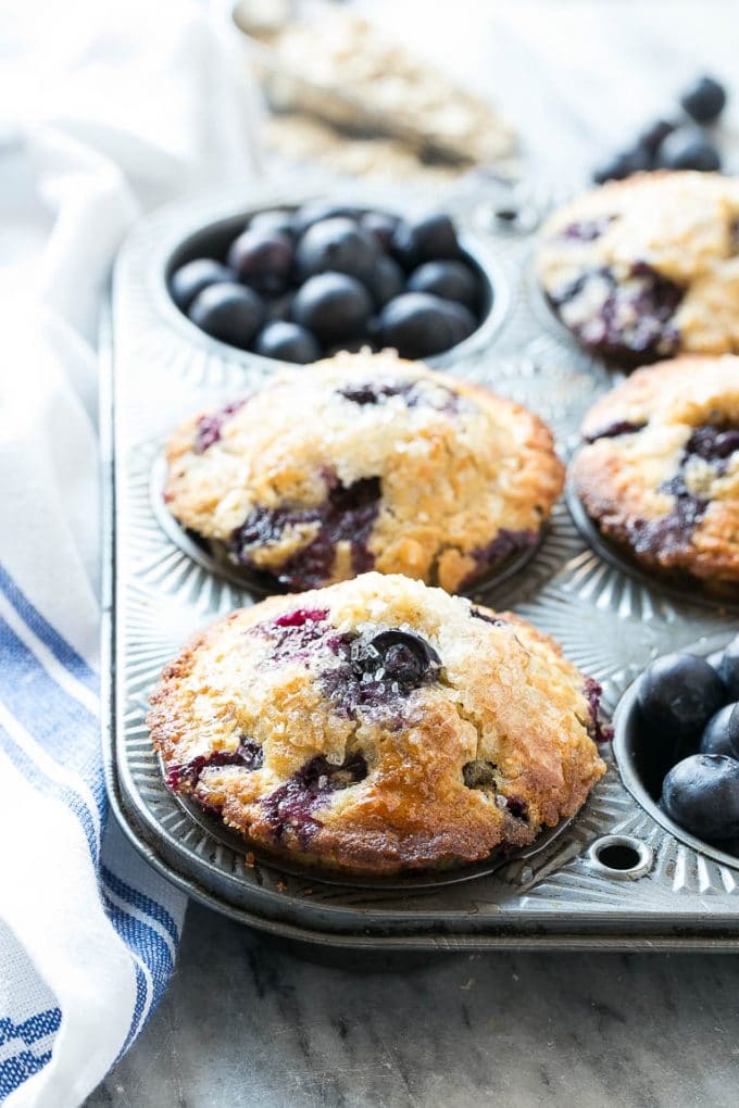 Muffins de arándanos saludables